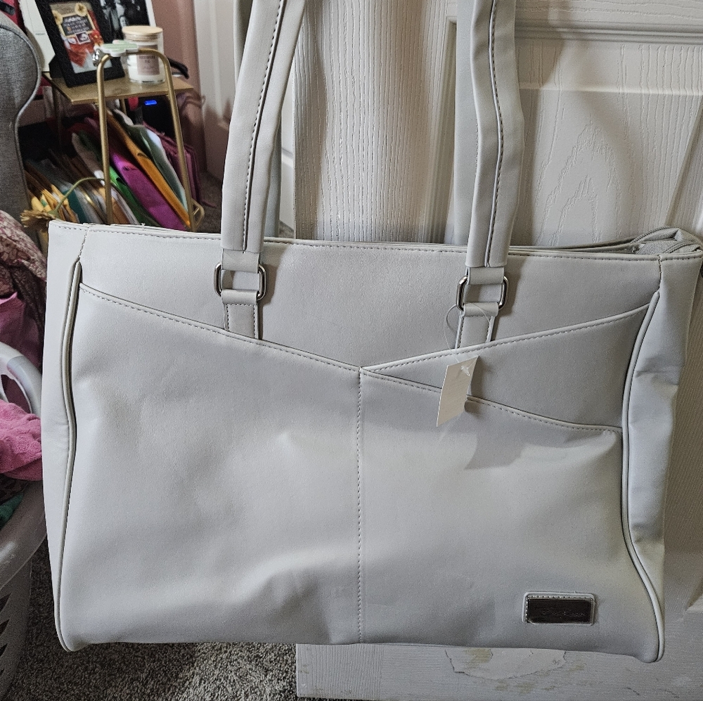 Chic Light Gray Tote Bag